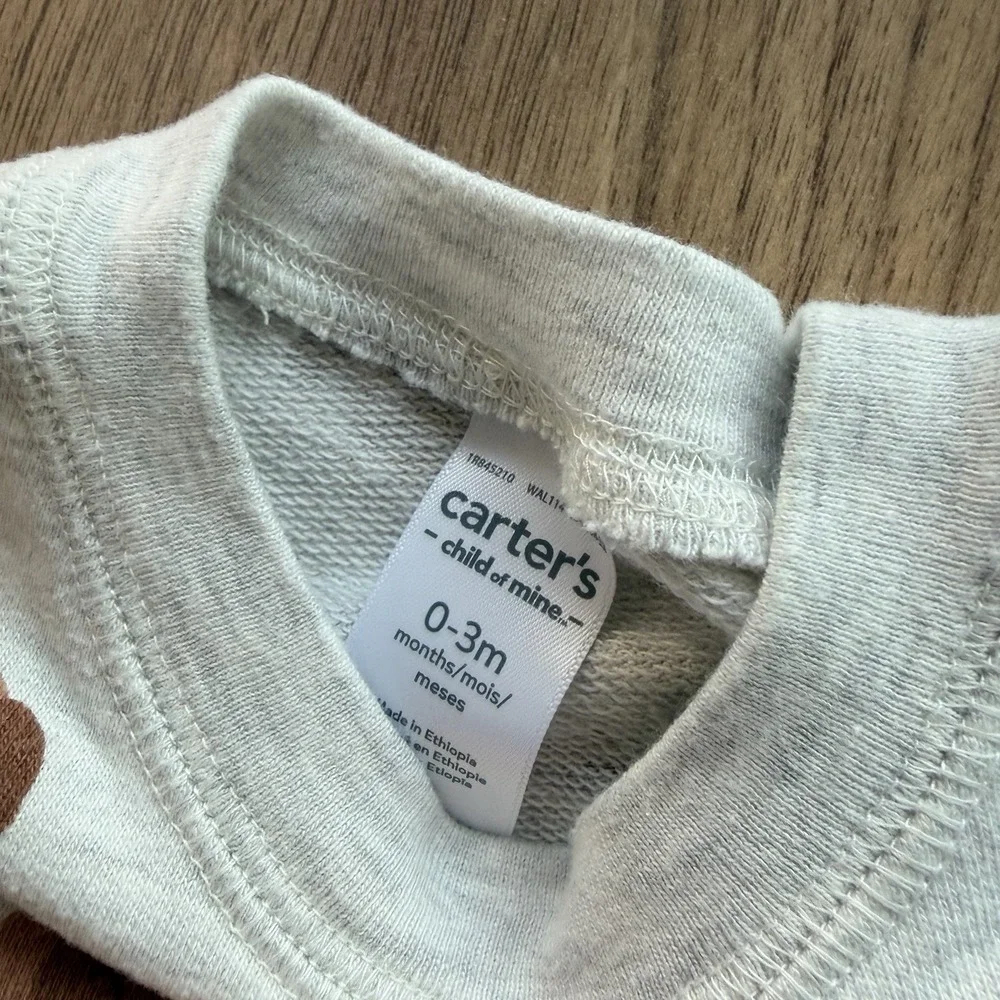 Baby Boys Girls Carters Dog‎ Print Sweat Set Size 0-3 Months